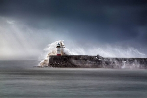 Newhaven Breakwater Lighthouse, East Sussex, England