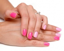 Pink nails manicure
