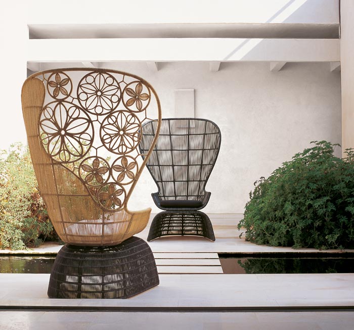Crinoline armchair designed by Patricia Urquiola for B&B ITALIA
